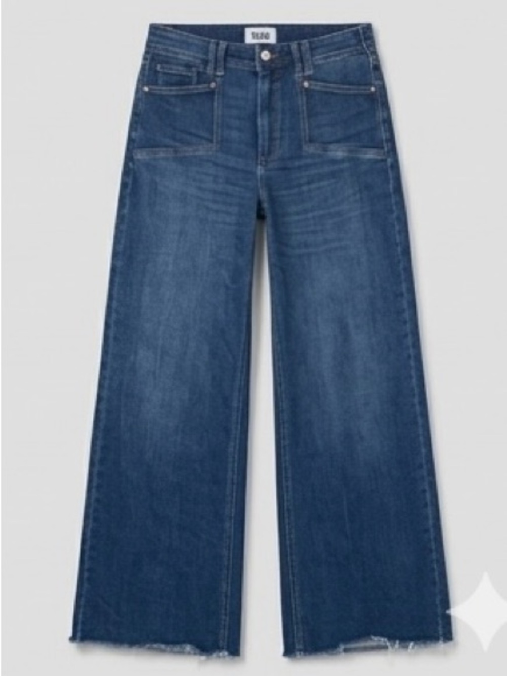 PAIGE Annessa Indigo Wide-Leg High-Rise Jeans